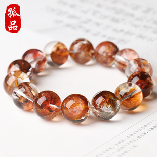 纯净体闪灵红胶花手链单圈女款 绛霞凝辉 手串饰品礼物 孤品