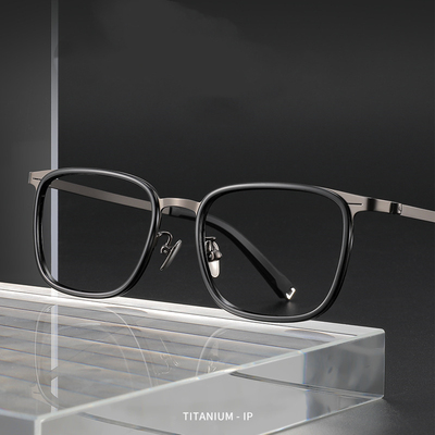 经典方框眼镜11g超轻眼镜框男款钛26003高品质近视镜网上专业配镜