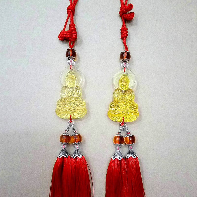 汽车挂件车内吊饰后视镜观音菩萨弥勒佛平安符2025新款高档男女