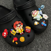 饰扣爱搞怪卡通 花装 适配crocs卡骆驰洞洞鞋 蜡笔小新配饰男女童鞋