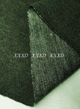 新孤品春秋冬深军绿针织羊绒羊毛面料高级定制时服装手工diy布料