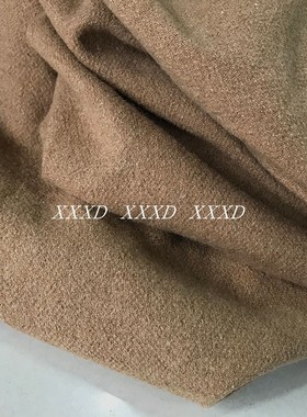 日产孤品春秋驼色弹力羊毛面料高端定制连衣裙时服装手工diy布料