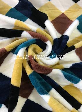 意产独家孤品针织色织仿羊剪绒羊毛布料面料时装服装手工diy布料