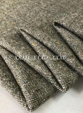 意大利原版独家孤品色织纲花昵毛呢羊毛面料时装服装手工diy布料