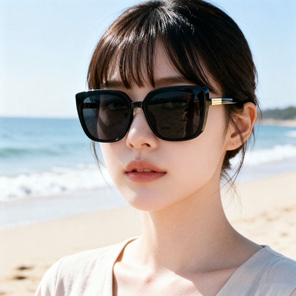 韩国直播网红墨镜女太阳镜夏季防紫外线旅游防晒遮阳大脸显瘦眼镜