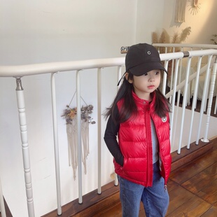 反季清仓儿童羽绒马甲秋冬新款立领宝宝超轻加厚背心男女童装坎肩