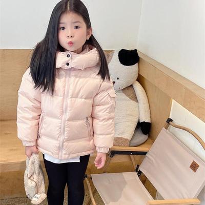 免洗短款加厚儿童羽绒服连帽