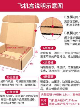 飞纸机盒快递盒现货瓦楞硬包装盒白首饰打EYT包特纸色盒定制印刷