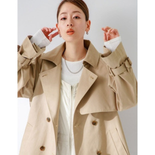 超少量 经典 日单SONY 防水款 A字翻领复古短风衣外套 BEL 就几件