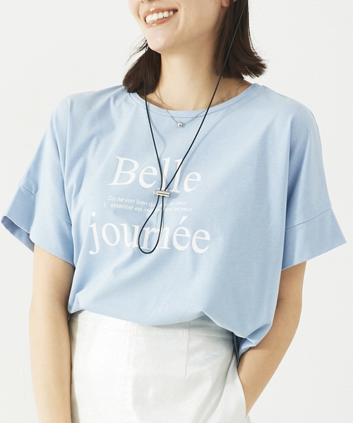 日本原单abahouse mavie夏季轻透薄款凉爽棉字母宽松休闲短袖T恤