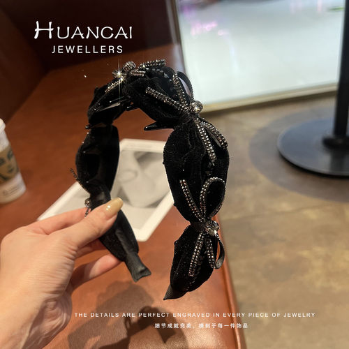 《丝绒天鹅湖畔》韩版气质头包脸发箍显发量带齿时尚高颅顶发卡