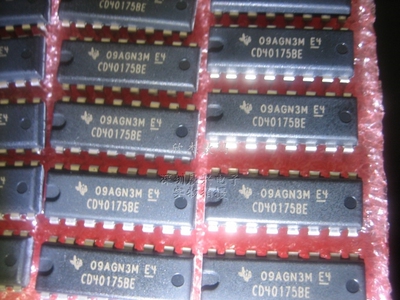 CD40175BE 逻辑芯片 四路D型触发器 16DIP 全新原装