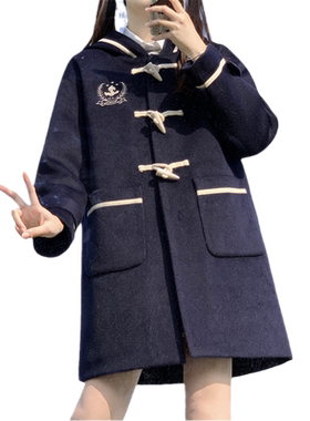 冬装新款日系呢子大衣外套女学生