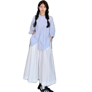日系宽松连衣裙套装少女夏季新款初高中学生气质衬衫半身裙两件套