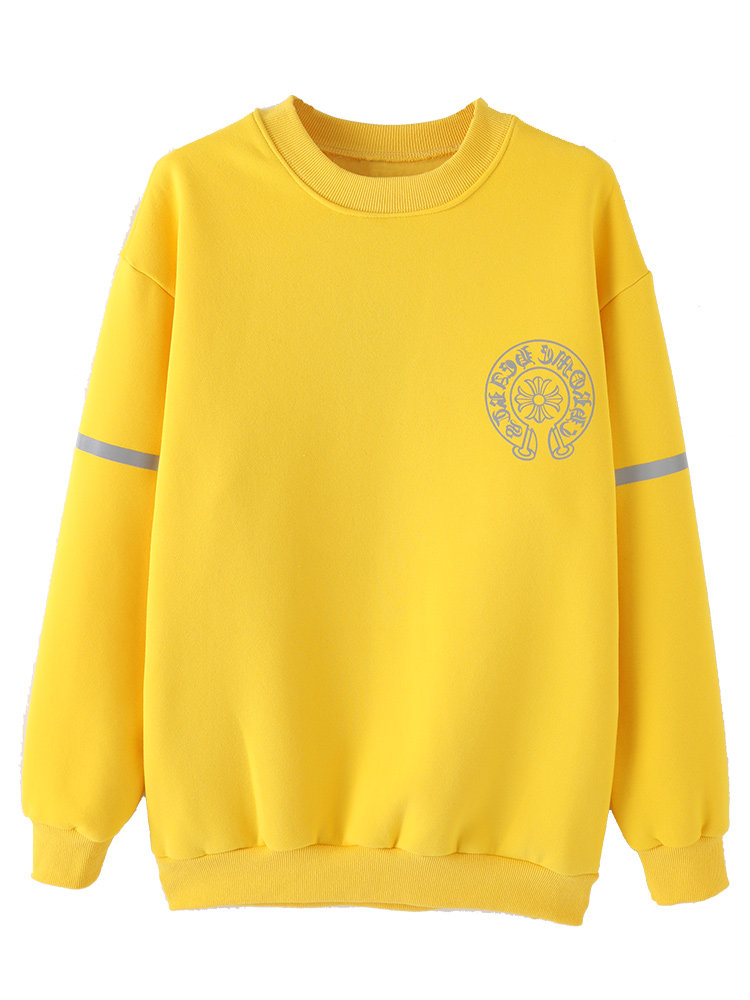 SWEATSHIRT WOMENS 2024 NEW KOREAN VERSION LOOSE MID-LENGTH LONG-SLEEVED CREWNECK PLUSH THICKENED TIDE INS SUPER HOT CEC TOP