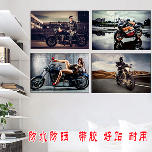 机车装饰画摩旅海报挂画罗西小飞侠motogp马奎斯小马哥摩托车壁画