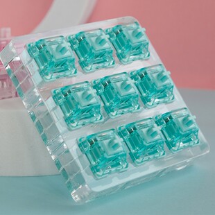 JWK冰玉轴客制化机械键盘轴体热插拔cherryMX5pin轴冰透rgb定制轴