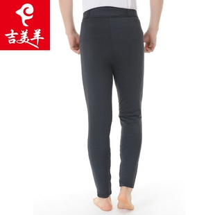 吉美羊秋冬季加绒加厚保暖裤大码男蚕丝羊毛裤裤外穿滑面裤棉裤