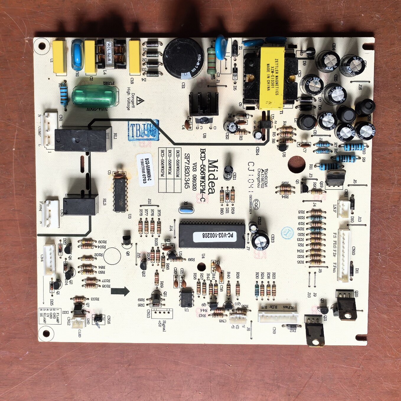 适用美的凡帝罗冰箱 BCD-5PCB电路板/印刷线