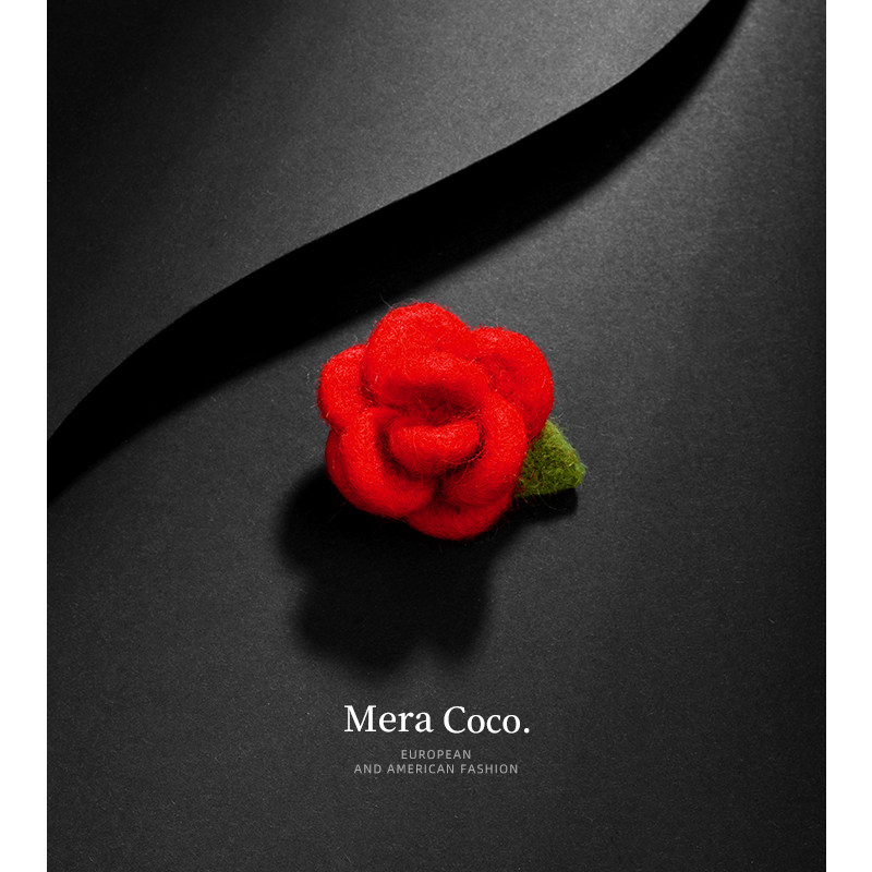 MeraCoco秋冬毛绒小红花胸针女时尚设计感毛衣胸花西装别针配饰品,饰品/流行首饰/时尚饰品新,胸针,淘宝优惠券,粉丝福利购,淘宝优惠卷