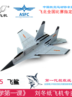 刘冬纸飞机模型飞鲨纸飞机歼-15飞鲨舰载战斗机仿真纸折航模10架