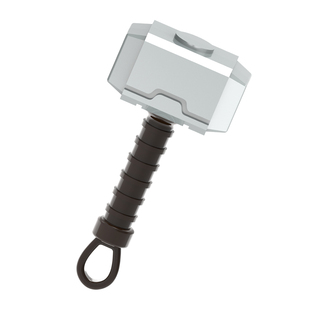 第三方积木人仔配件喷漆雷神锤托尔益智玩具散件MOC兼容乐高