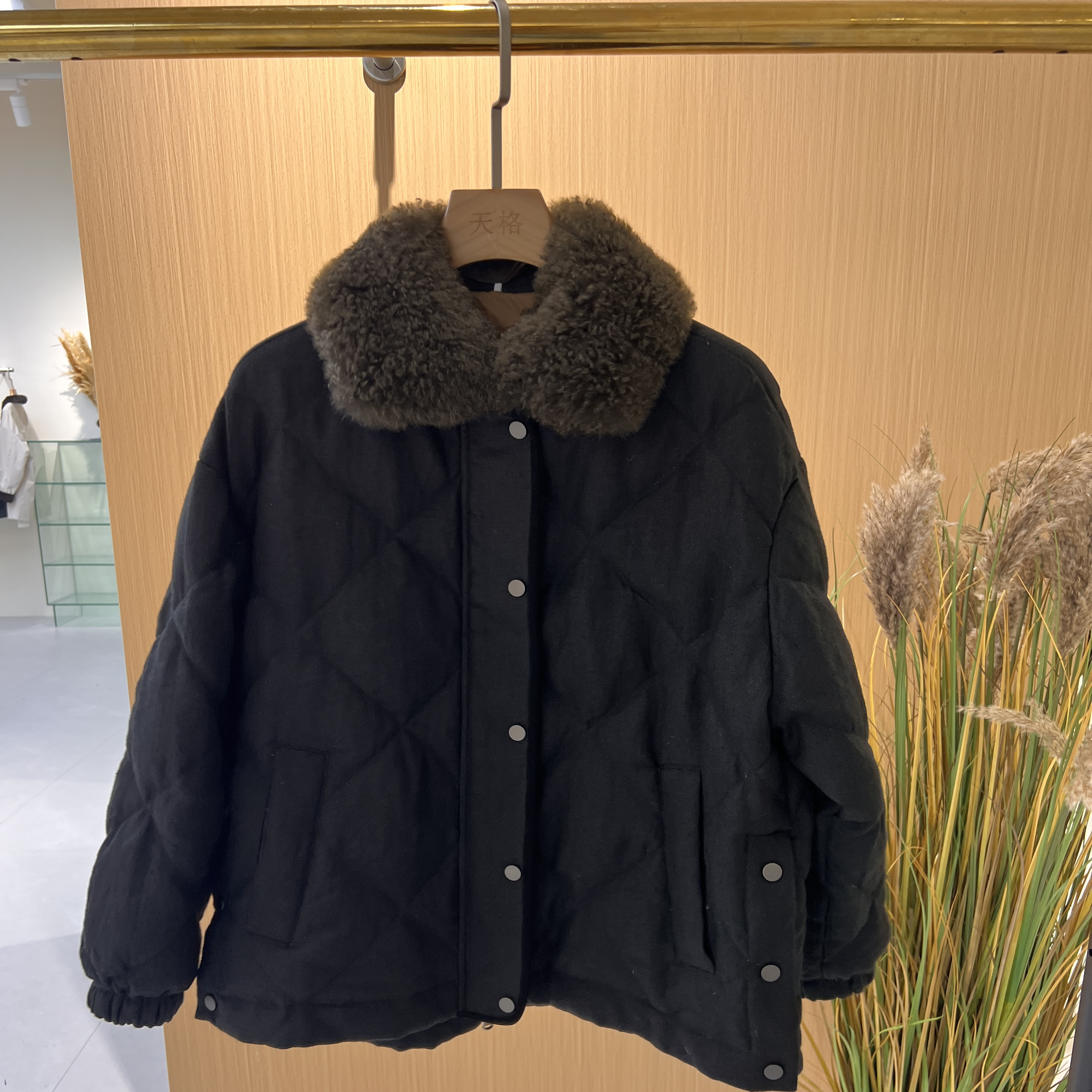 【粉红生日会】SDX轻奢女装高级羊绒羊毛面料鹅绒服可溯源56080