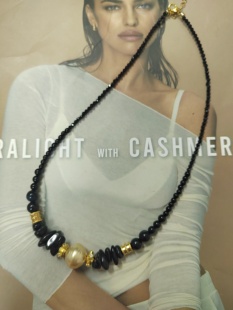 天然海水金珠巴洛克珍珠项链黑玛瑙项链