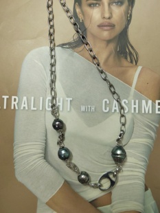 天然海水大溪地巴洛克珍珠项链钛钢延长链多戴款