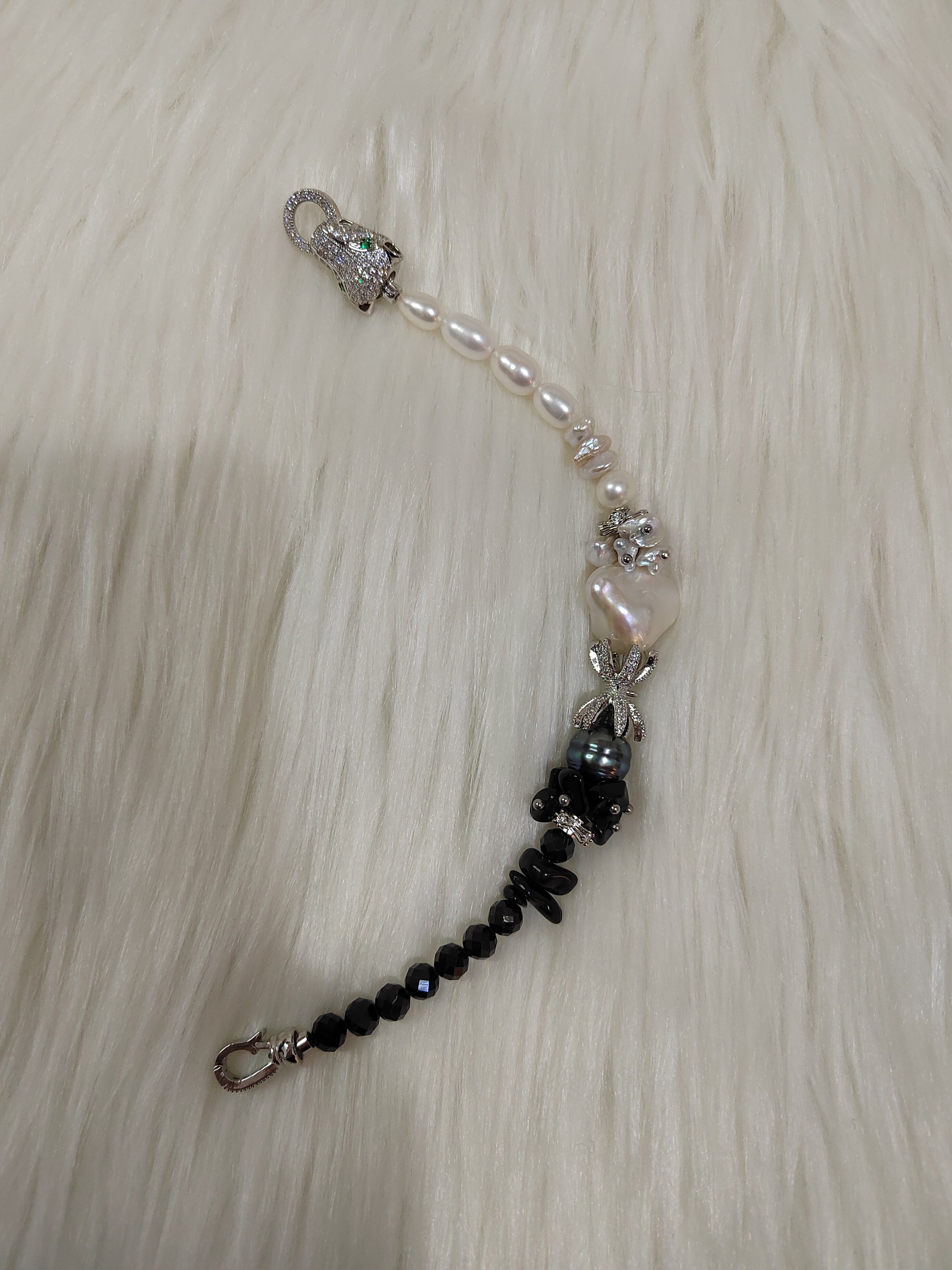 天然海水大溪地淡水大巴珍珠手链巴洛克珍珠