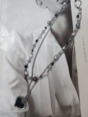 天然海水大溪地真多麻巴洛克珍珠项链钛钢