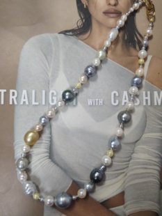 天然海水大溪地金珠澳白巴洛克珍珠项链混搭