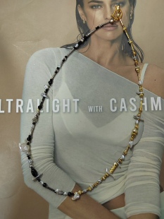 天然海水澳白凯西珍珠项链纯银项链黑玛瑙项链