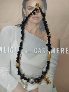 天然海水大溪地真多麻巴洛克珍珠项链黑玛瑙项链