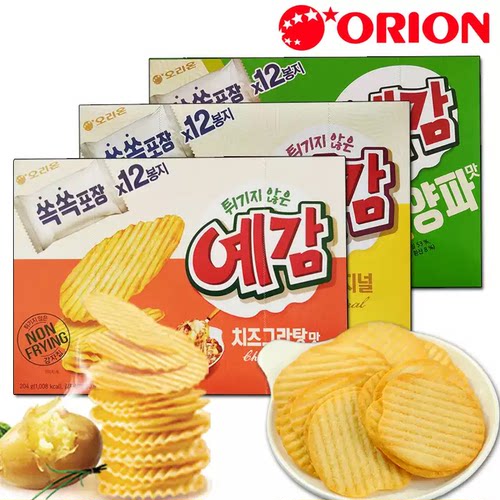 韩国好丽友洋葱味薯片204g盒装