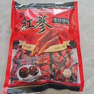 韩国糖国际红参味糖果 高丽红参硬糖 锦山人参糖韩国喜糖250克