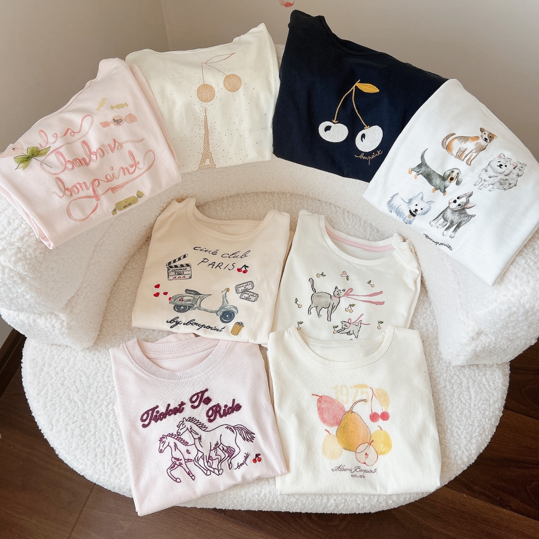 法式樱桃女童长袖T恤系列