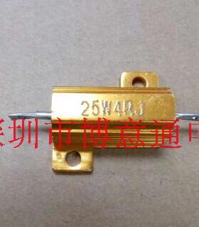 RX24-25W4RJ 金黄铝壳电阻 RX24 25W4R大功率电阻 4欧姆25W可直拍