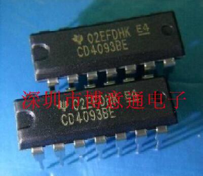 CD4093BE  触发器/与非门输入/单稳态多频振荡器 4093 可直拍
