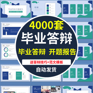 开题答辩PPT模板毕业报告大学生本科研究生极简动态大气素材制作