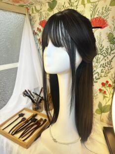 古风假发女整顶汉服假发明制女头套古代头发舞蹈造型万用古装发套