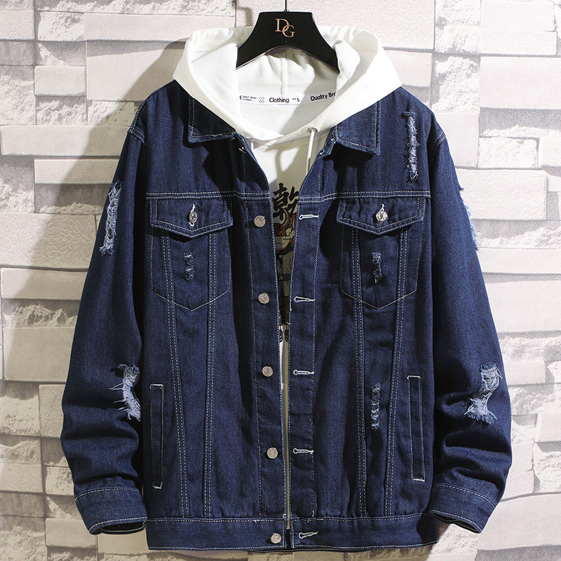 Denim jacket men's new fashion in spring and Autumn