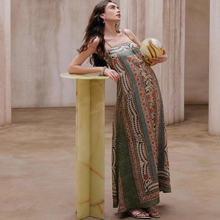 心驰神往 | 松弛感波西米亚度假吊带连衣裙AA