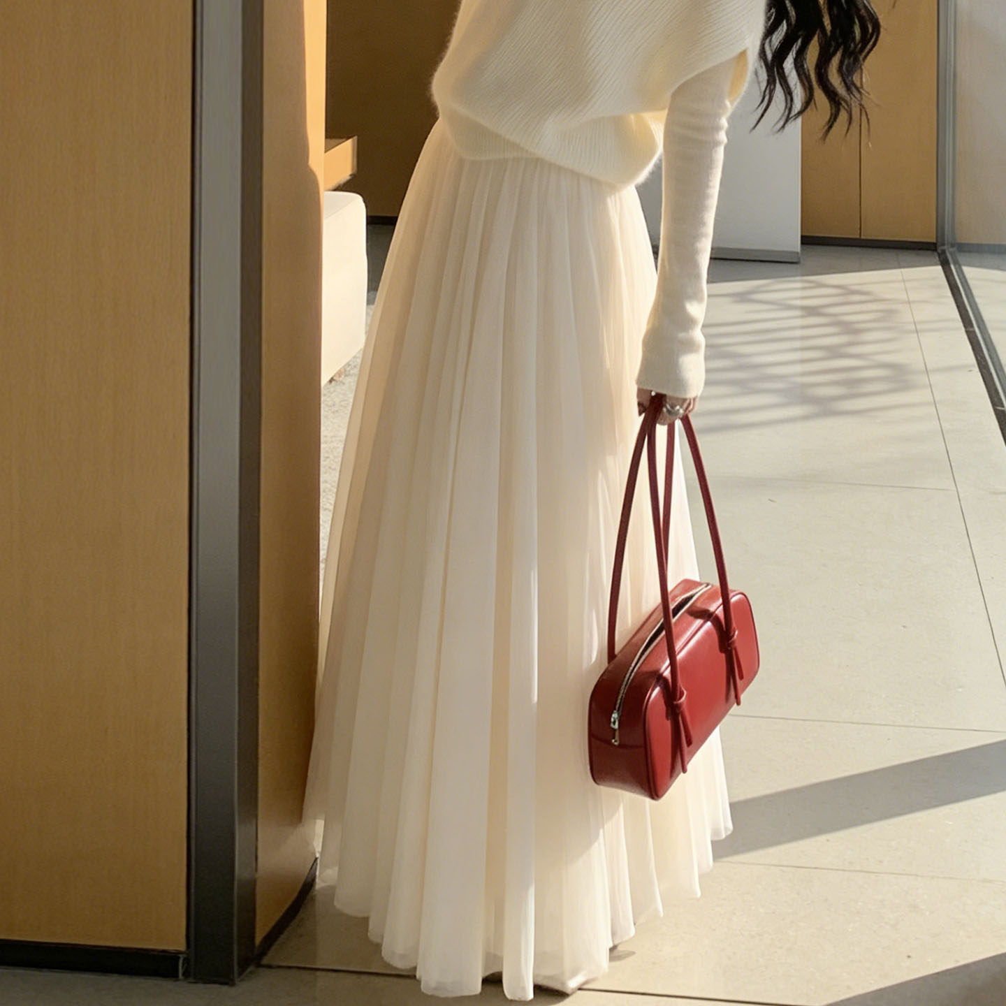 2026年大裙摆春款半身裙女高腰气质温柔风白色宽松遮肉氛围感长裙,女装/女士精品,半身裙,淘宝优惠券,粉丝福利购,淘宝优惠卷