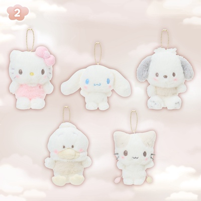 新品日版三丽鸥kitty樱桃兔棉花糖猫绒绒云朵午睡挂件玩偶