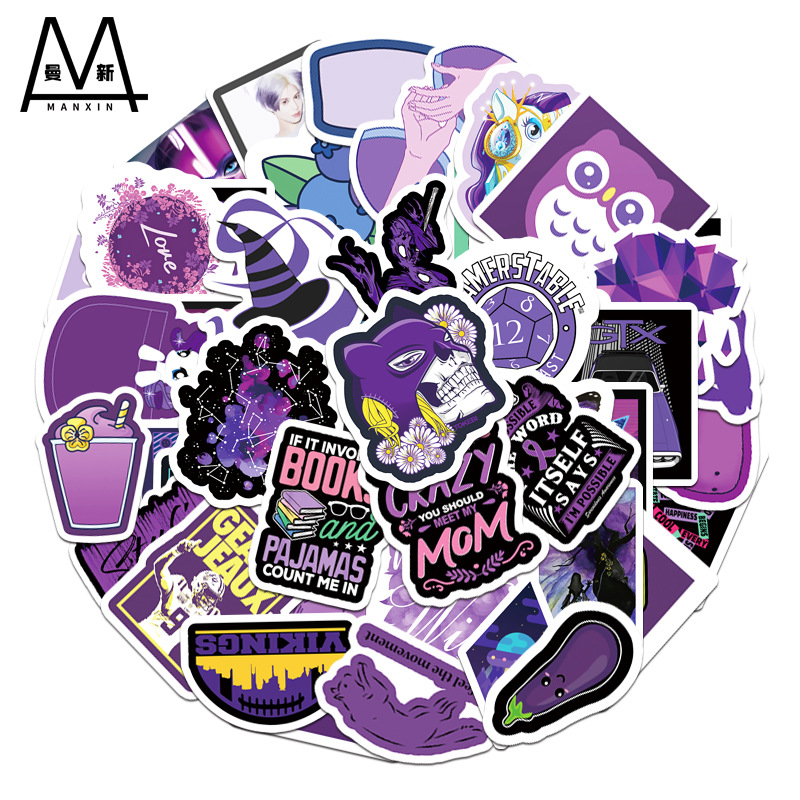 55张紫色vsco清新贴纸笔记本电脑