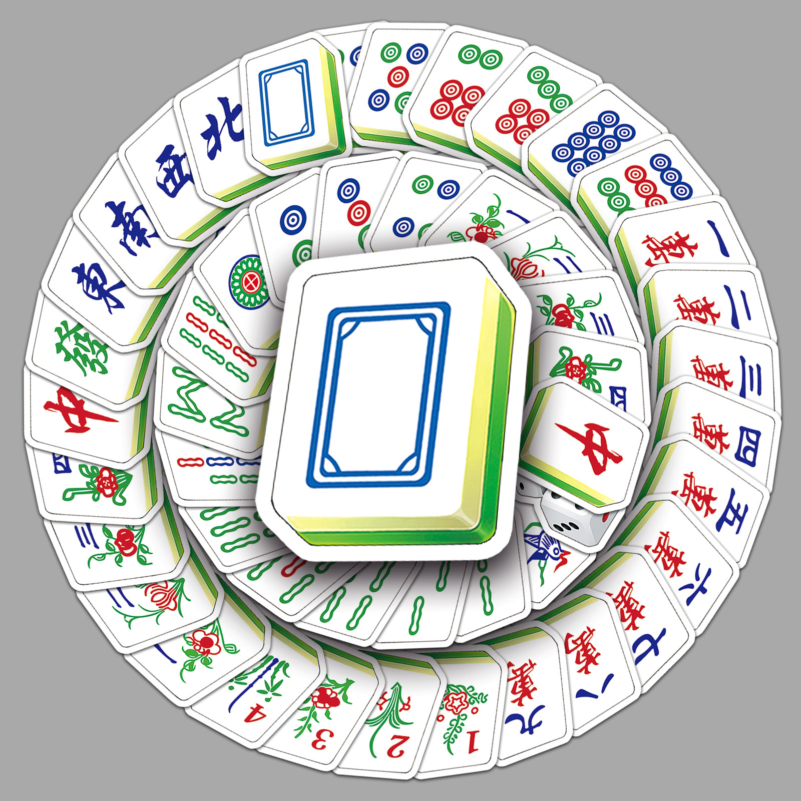 145张麻将全套东西南北风创意涂鸦装饰自行车滑板车diy涂鸦贴纸