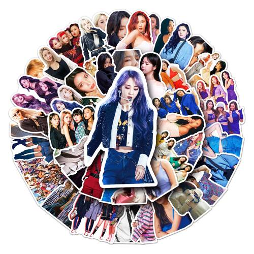 50张mamamoo行李箱贴纸创意潮流防水旅行箱笔记本电脑装饰贴纸