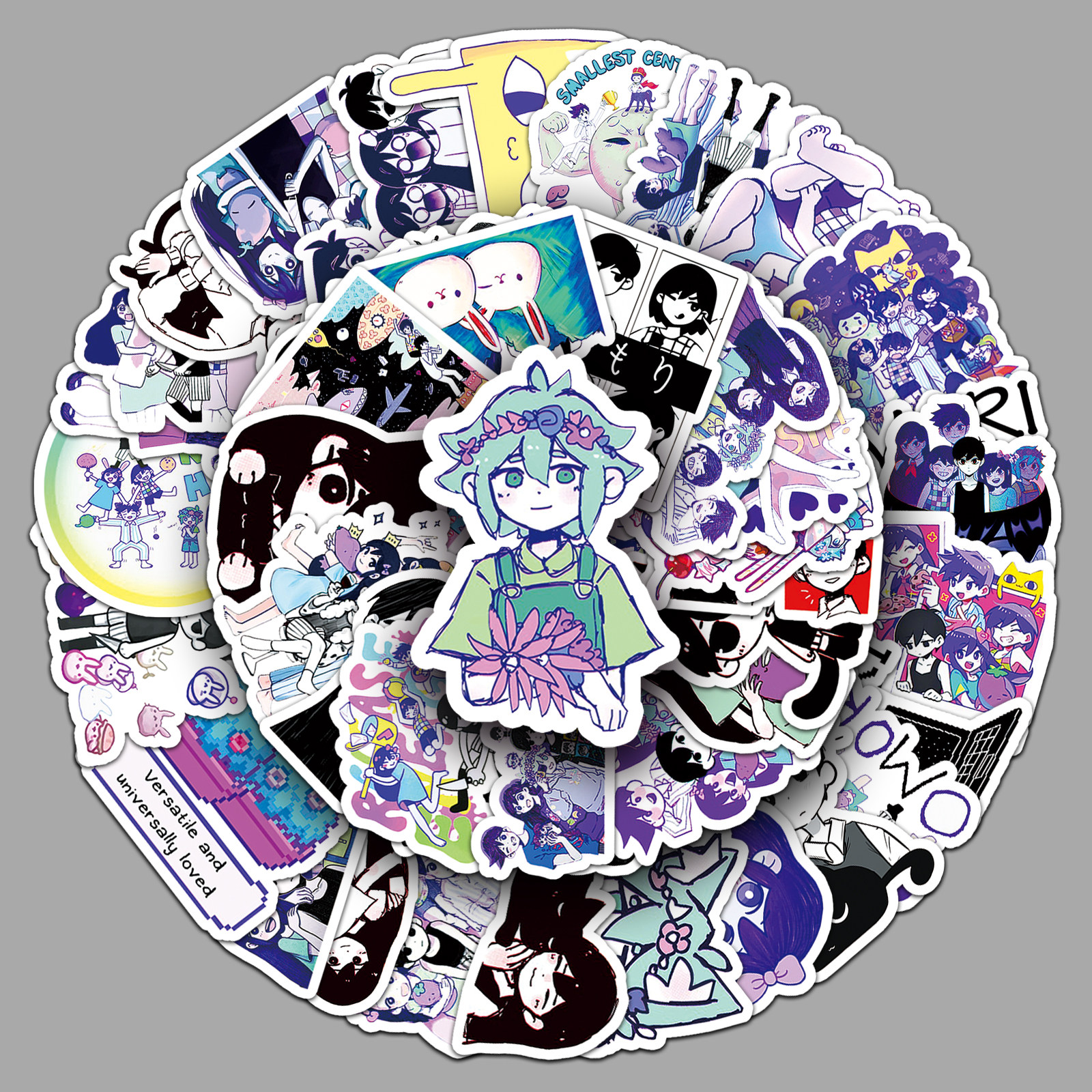 50张omori贴纸小尺寸可爱恐怖系列防水游戏装饰手账素材咕卡贴纸