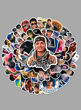 50张peso pluma贴纸明星歌手热门涂鸦装饰手机旅行箱自行车贴画